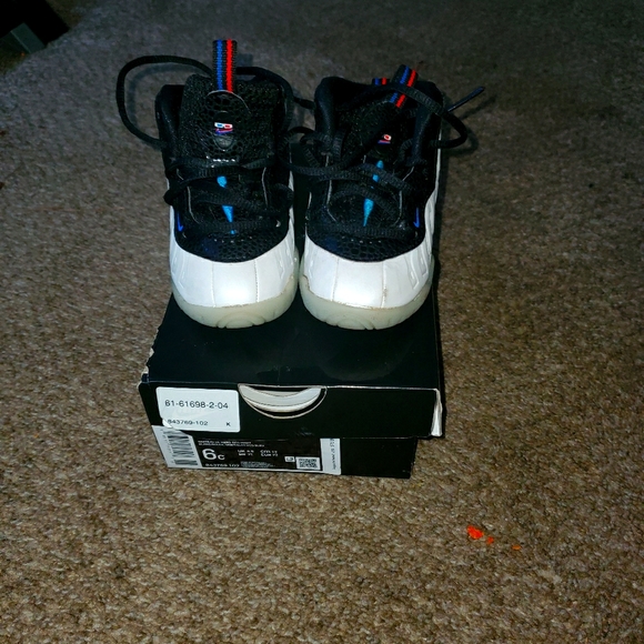 Nike Little Posite Pro TD  white/ Blue Hero-Red - Picture 1 of 4
